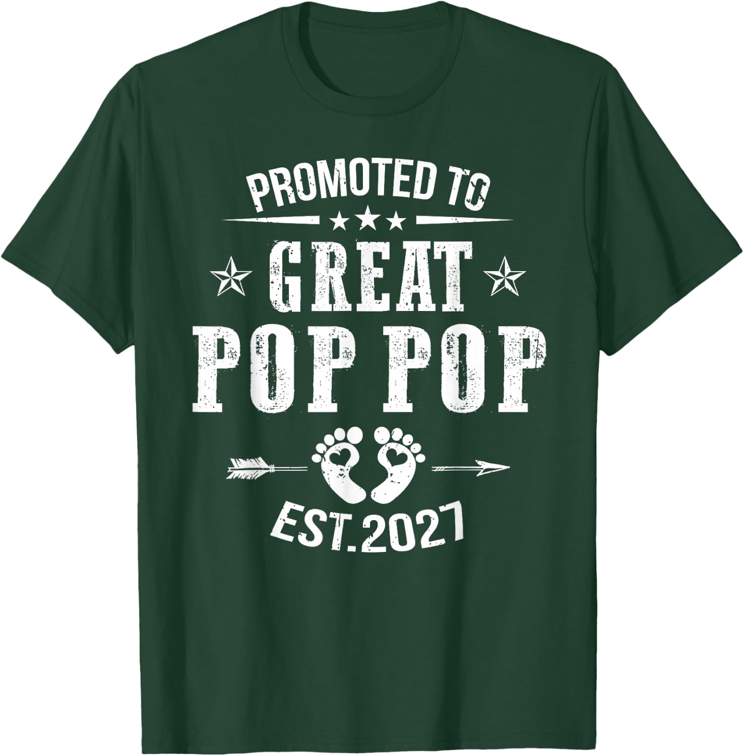 Promoted to Great Pop pop Est 2026 Soon to Be Dad T-Shirt - T-Shirt | Forest