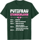 Women's Clothing with German Text "Putzfrau Stundenlohn" [German Language], black T-Shirt - T-Shirt | Forest