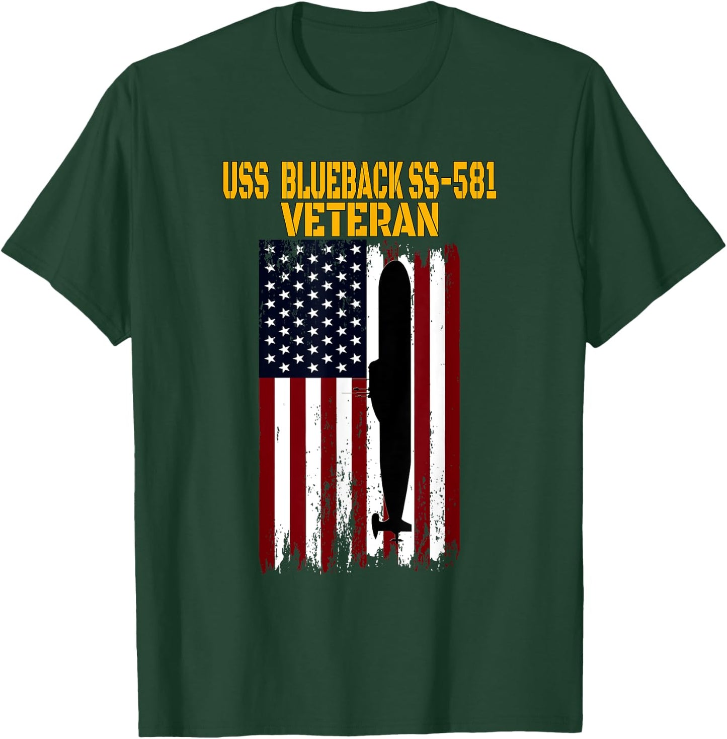 USS Blueback SS-581 Submarine Veterans Day Father's Day T-Shirt - T-Shirt | Forest