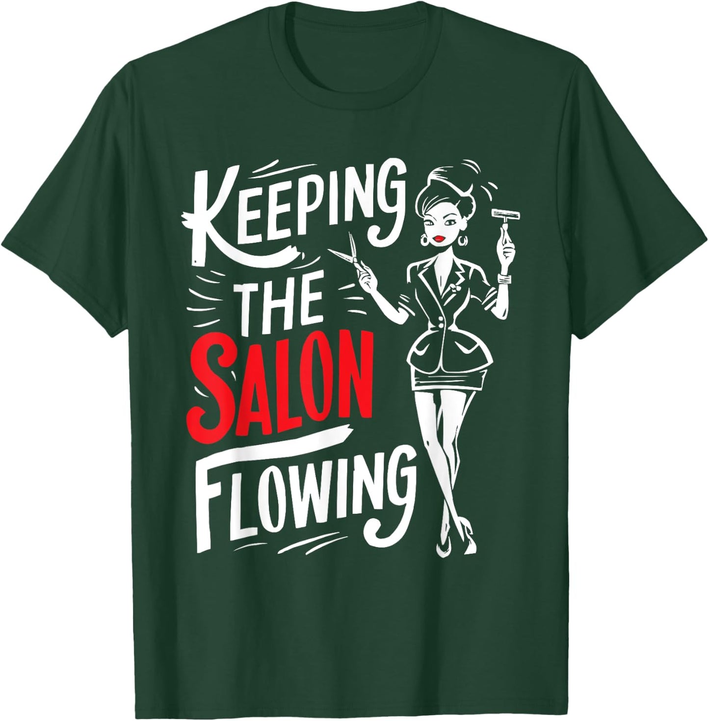 Salon Receptionist Quote Front Desk Job Profession T-Shirt - T-Shirt | Forest