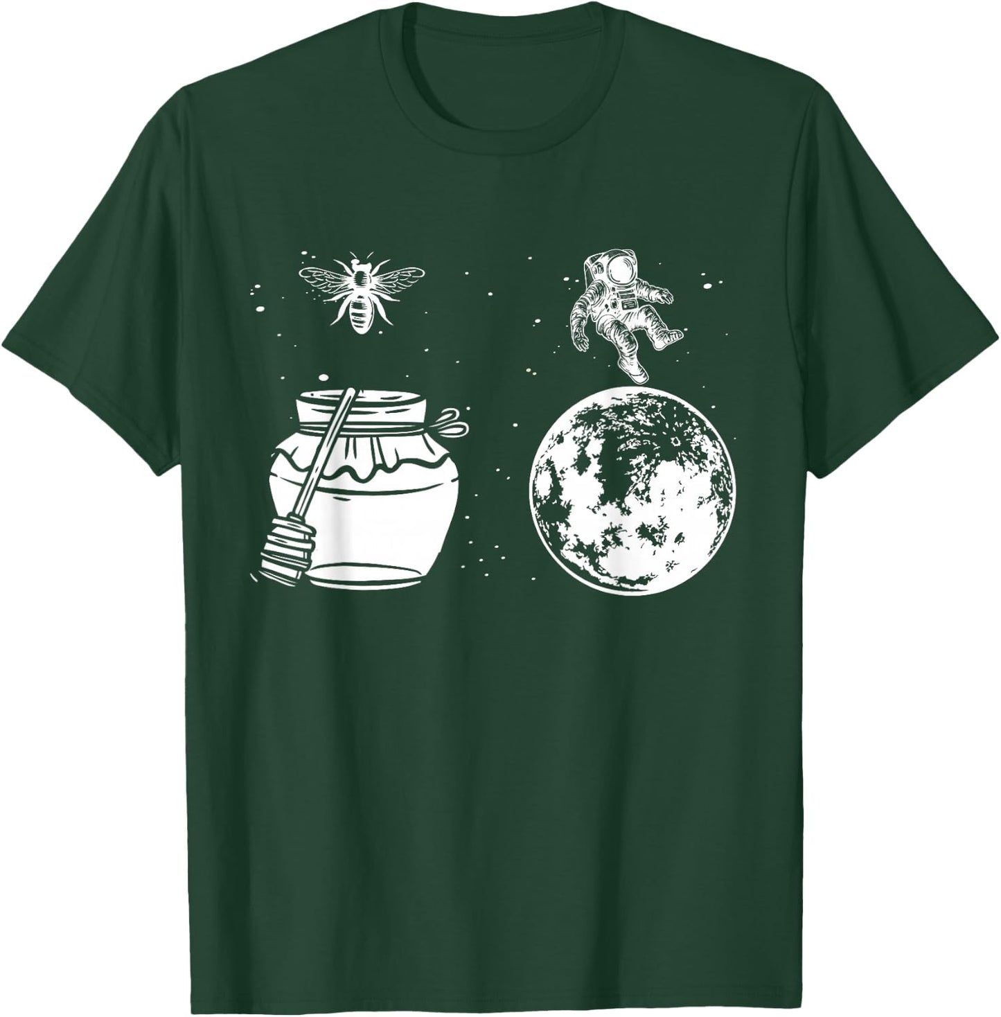 Honey Astronaut Moon Funny Honeymoon Bee Astronaut Couple T-Shirt - T-Shirt | Forest