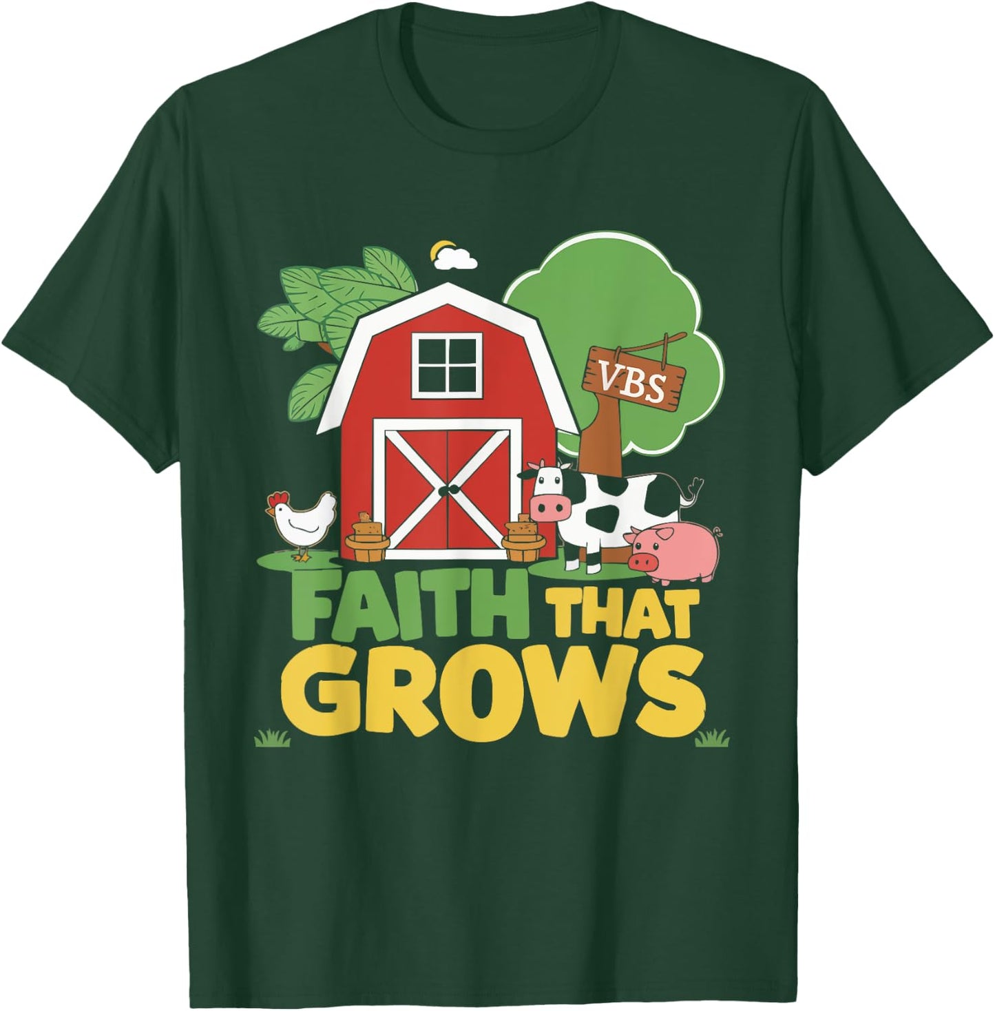 VBS Farm VBS Squad Vacation Bible School Christian Teacher T-Shirt - T-Shirt | Forest