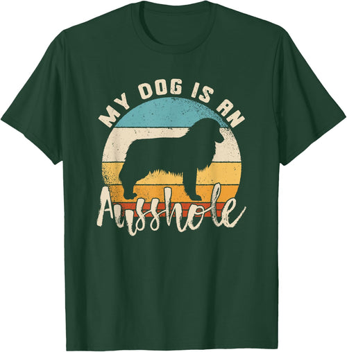 Australian Shepherd Dog Is An Ausshole Retro Aussie Shepherd Men Women