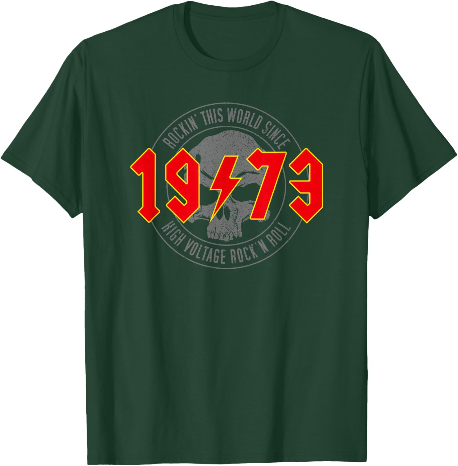 1973 Vintage Birthday Rock and Roll Heavy Metal , black T-Shirt - T-Shirt | Forest