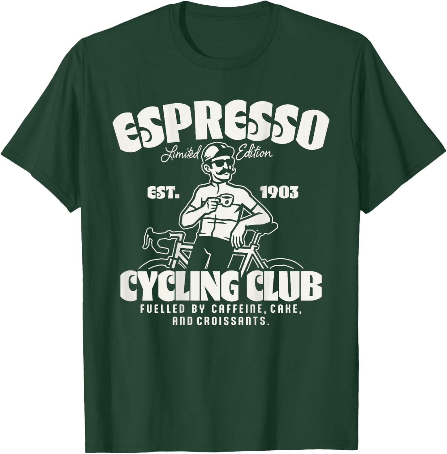 Espresso Rennrad Club Fahrrad Radsport Kaffee T-Shirt - T-Shirt | Forest