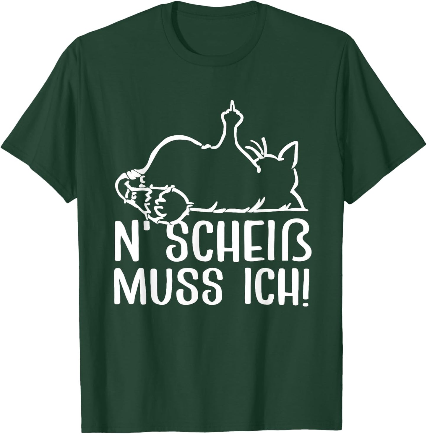 Katze Spruch Lustig Geschenk I N Scheiß muss ich T-Shirt - T-Shirt | Forest
