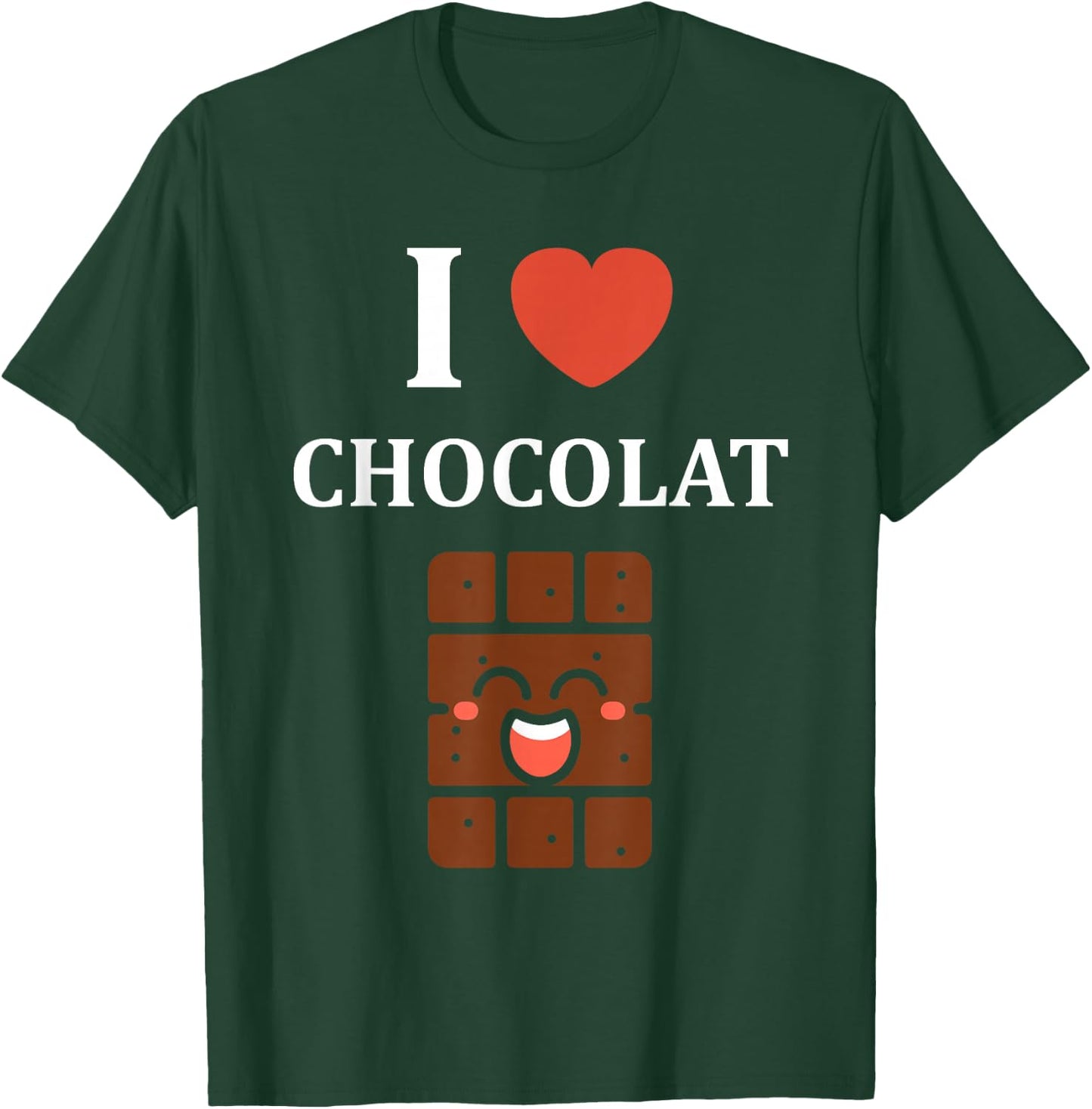 Humor Chocolate Bar Cute Cake I Love Chocolate , Black, S T-Shirt - T-Shirt | Forest