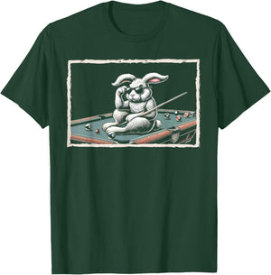 Bunny Billiard Cue Pool Snooker T-Shirt - T-Shirt | Forest