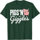Pigs 'n Giggles Funny Farm Pig Farmer Pigs Women Girls T-Shirt - T-Shirt | Forest