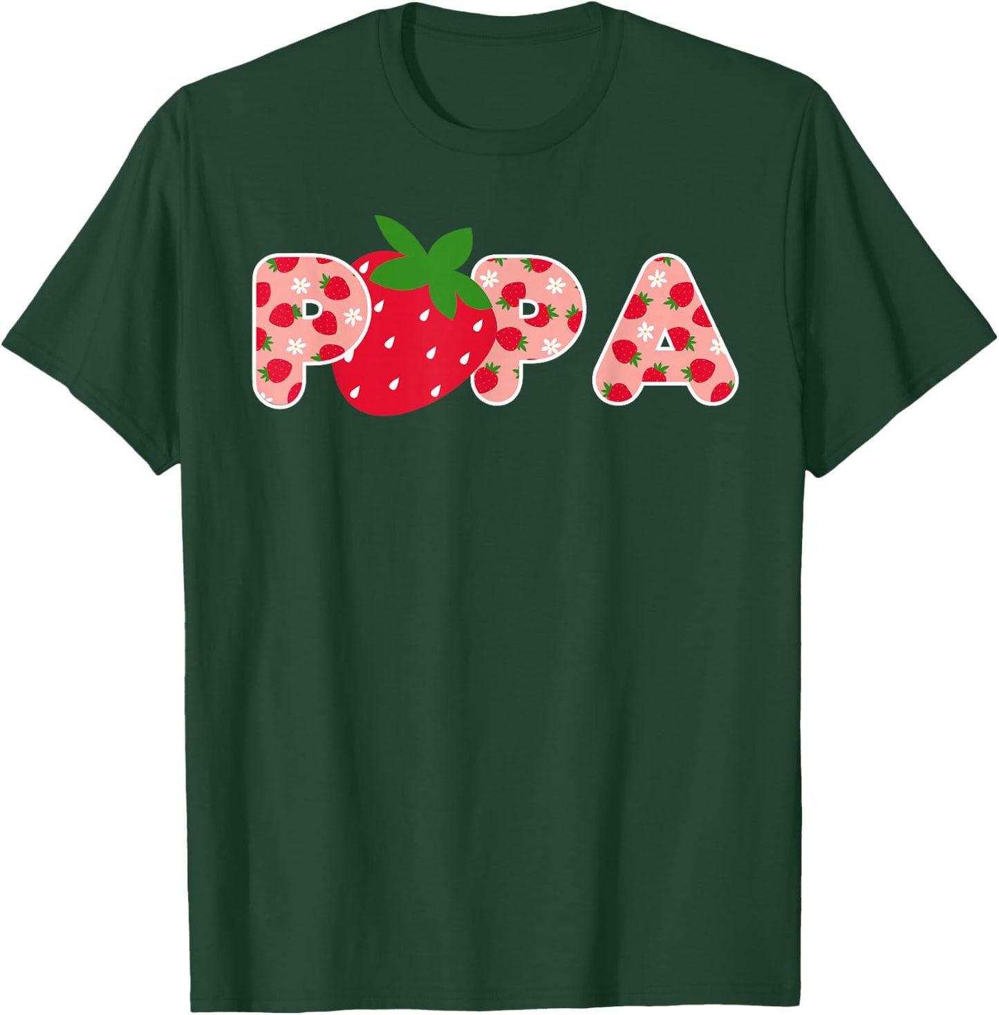 Papa Strawberry Erster Geburtstag Party Erdbeere Geburtstag T-Shirt - T-Shirt | Forest