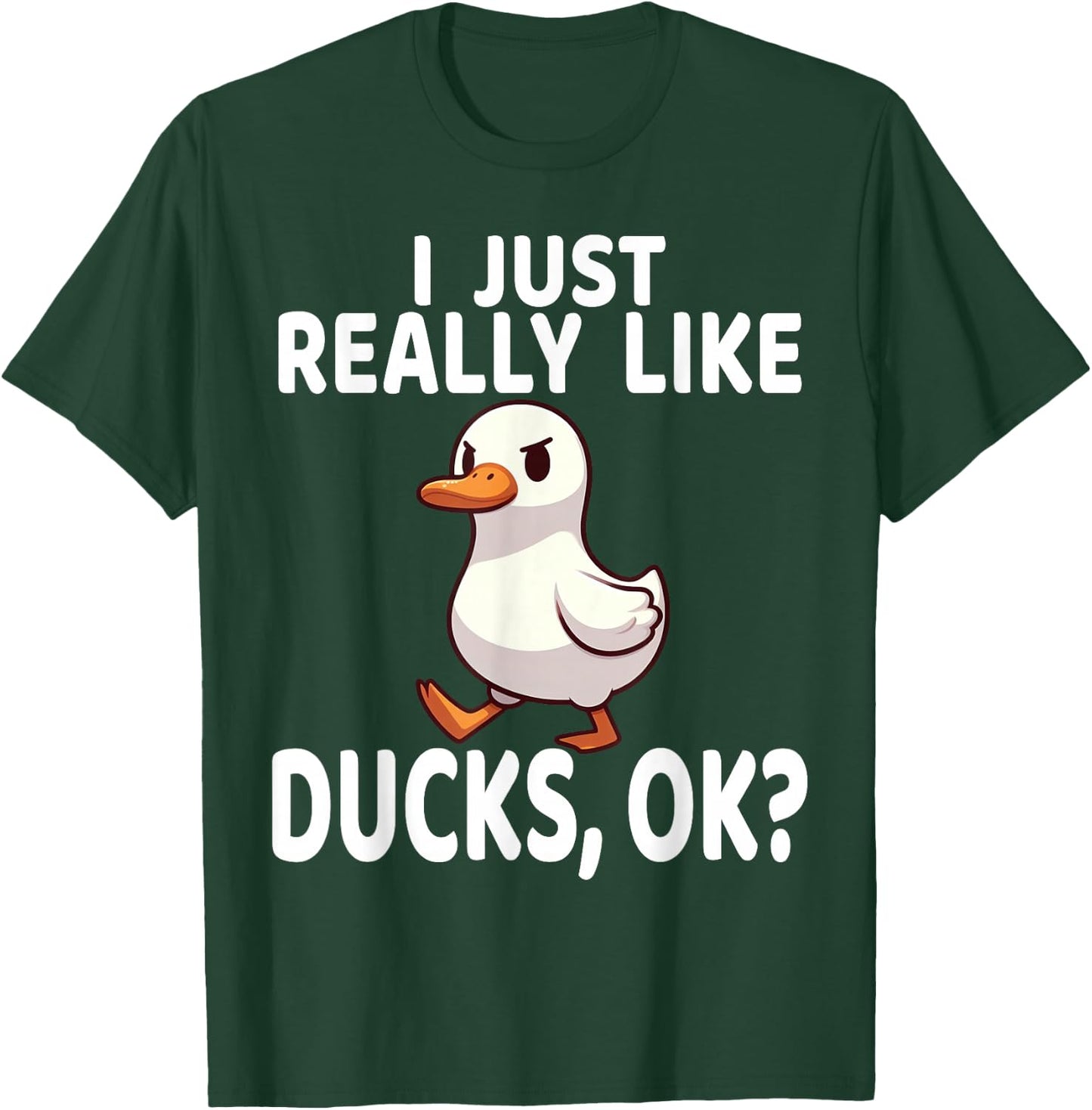 I Just Really Like Ducks Ok Shirt Cute Boys Kids Funny Ducks T-Shirt - T-Shirt | Forest