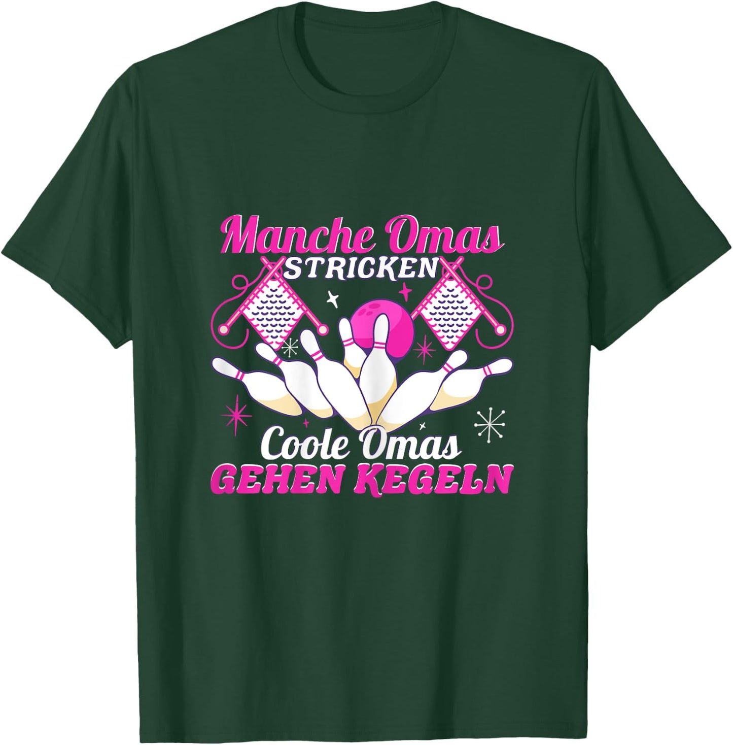 Keglerin Coole Omas gehen Kegeln Kegelclub T-Shirt - T-Shirt | Forest