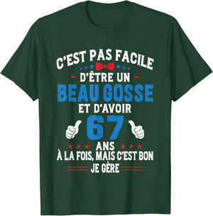 Beau Gosse Humour Original Birthday Gift Man 67 Years , Black, S T-Shirt - T-Shirt | Forest