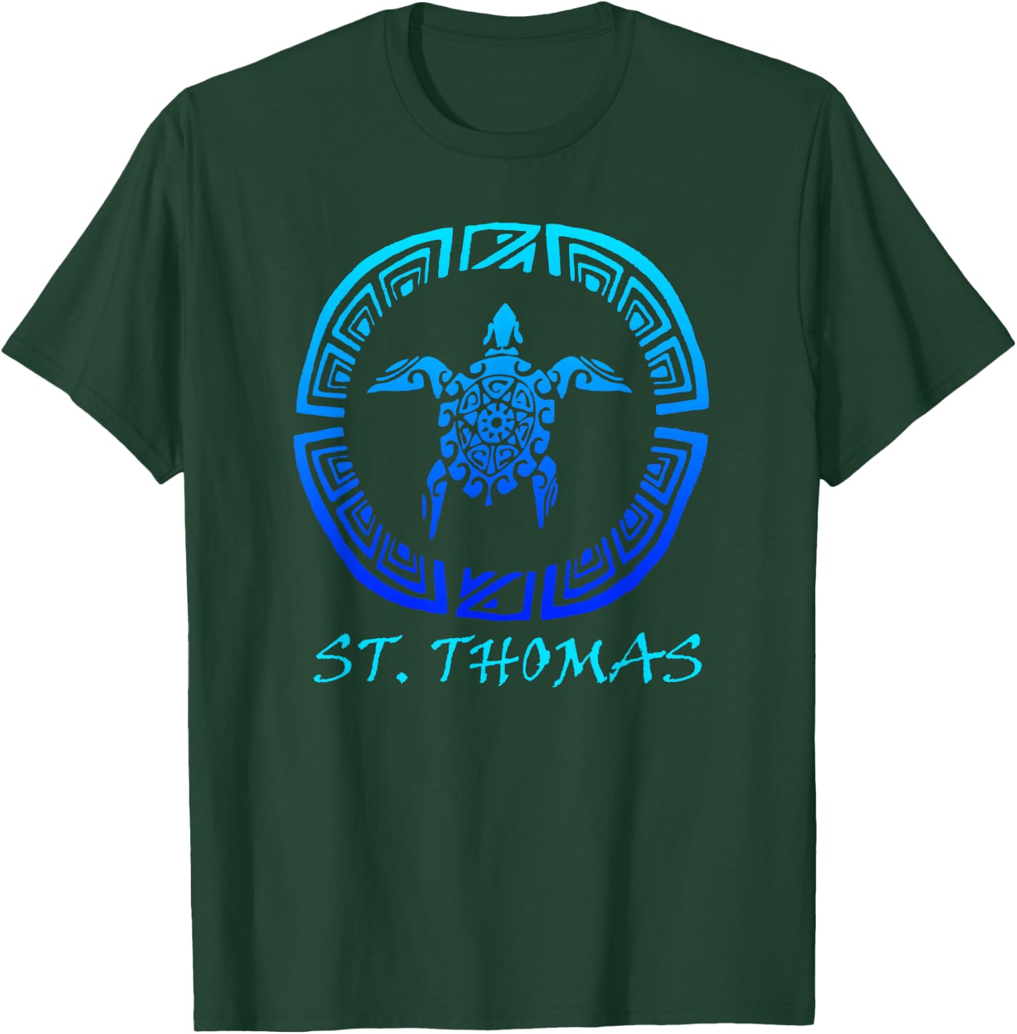 St. Thomas, USVI Caribbean Vintage Retro Throwback Vacation T-Shirt - T-Shirt | Forest