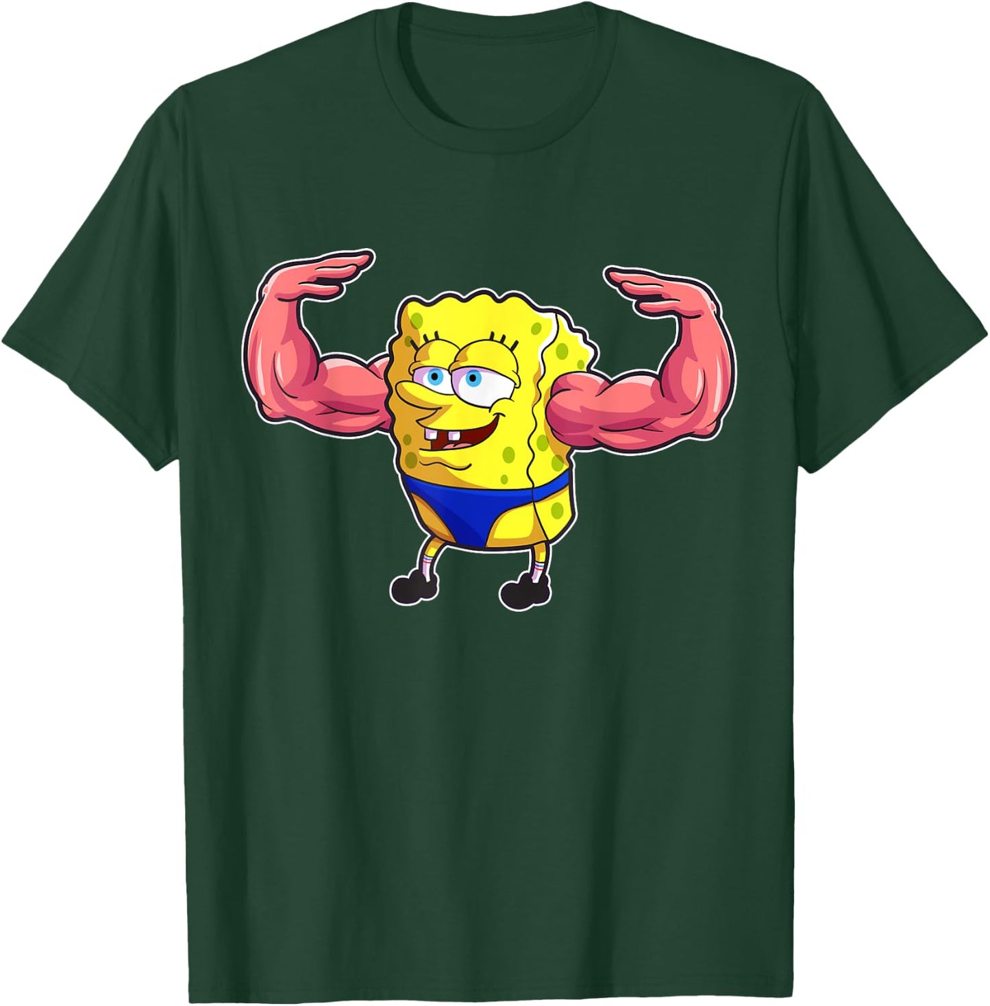 Mademark x SpongeBob SquarePants - SpongeBob MuscleBob SquarePants T-Shirt - T-Shirt | Forest