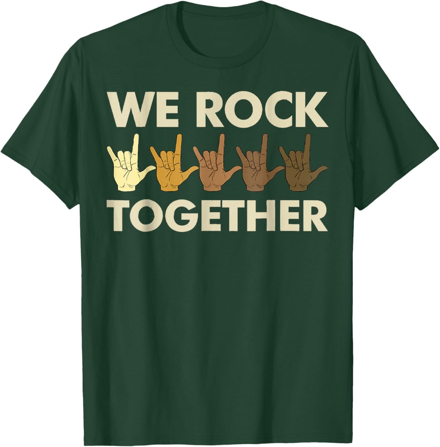 Nosotras Rockeamos Juntas We Rock Together , black T-Shirt - T-Shirt | Forest