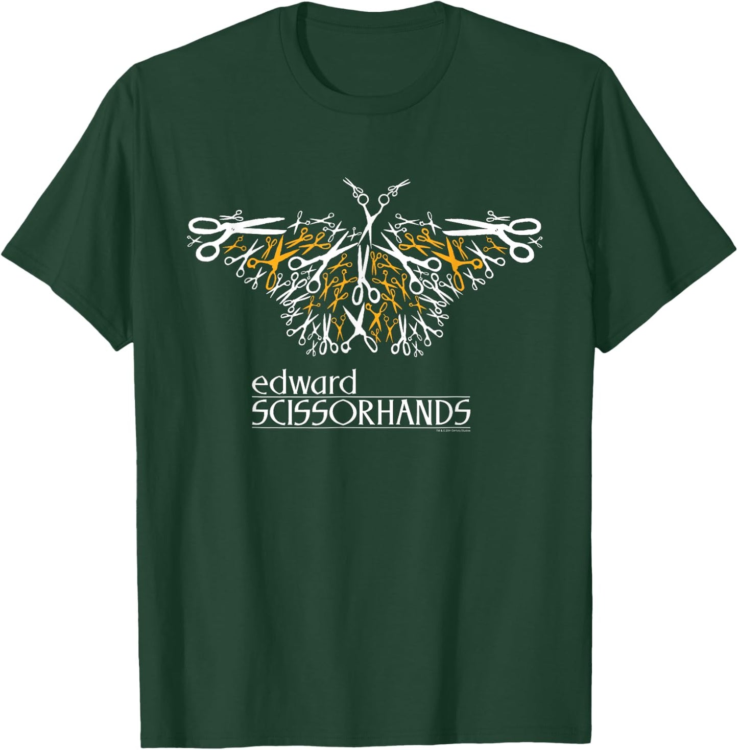 Edward Scissorhands Official Movie Logo & Scissor Butterfly T-Shirt - T-Shirt | Forest