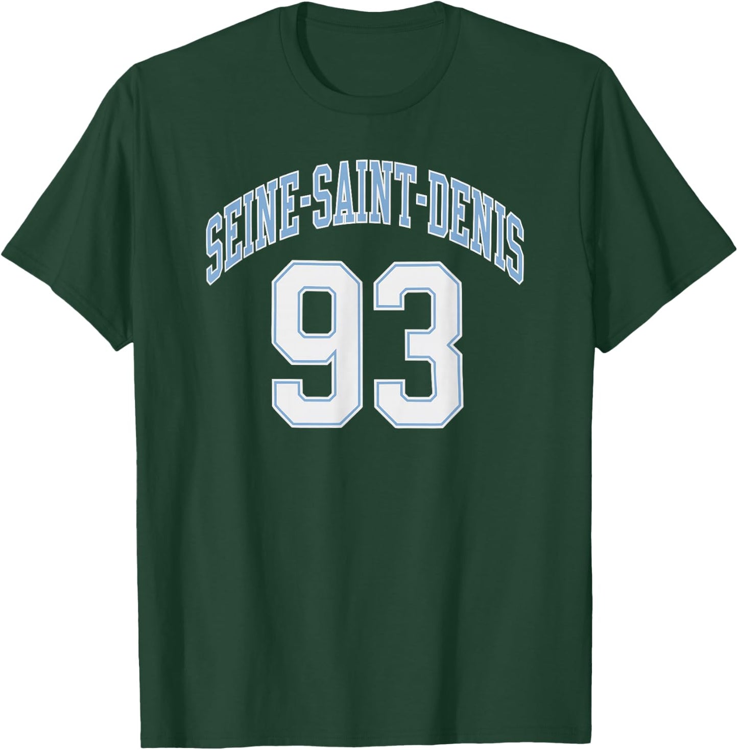 Seine-Saint-Denis 93 , Black, S T-Shirt - T-Shirt | Forest
