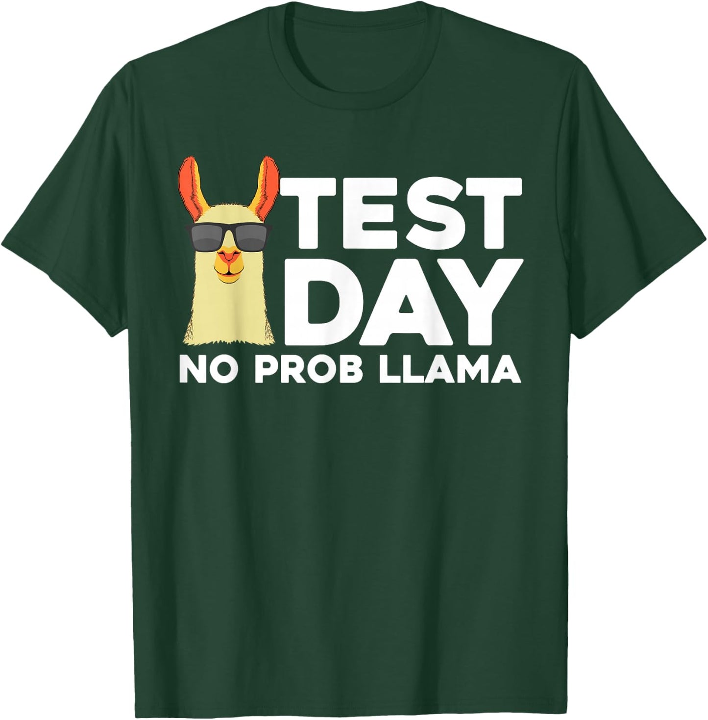 Cool Test Day Women Llama Teacher Testing Day State T-Shirt - T-Shirt | Forest