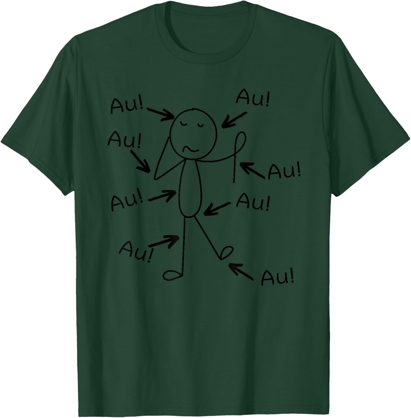 Lustig Älter werden Alter Mann Alte Frau Aua Au Geburtstag T-Shirt - T-Shirt | Forest