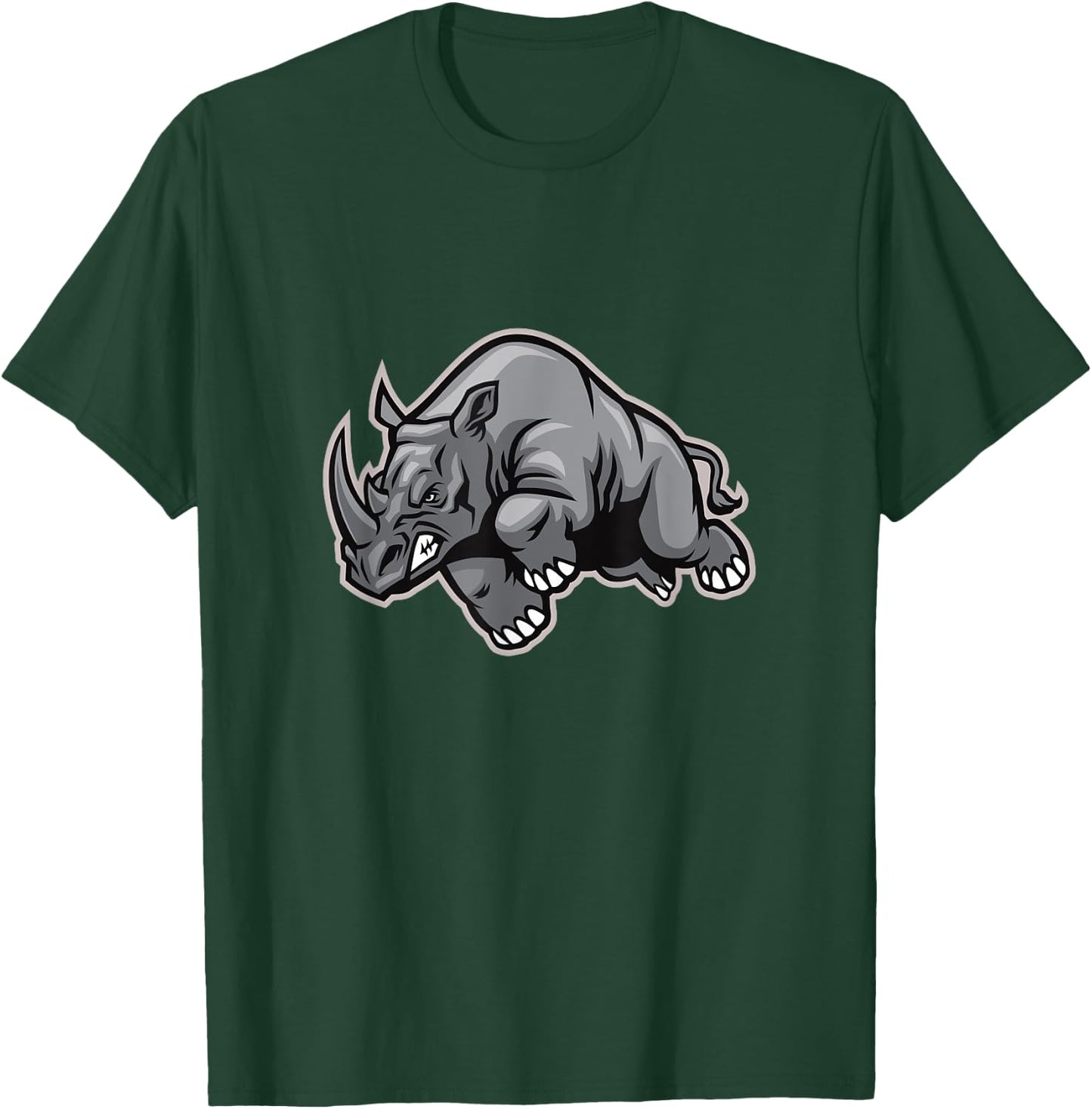 Charging Rhino Chubby Rhinoceros T-Shirt - T-Shirt | Forest