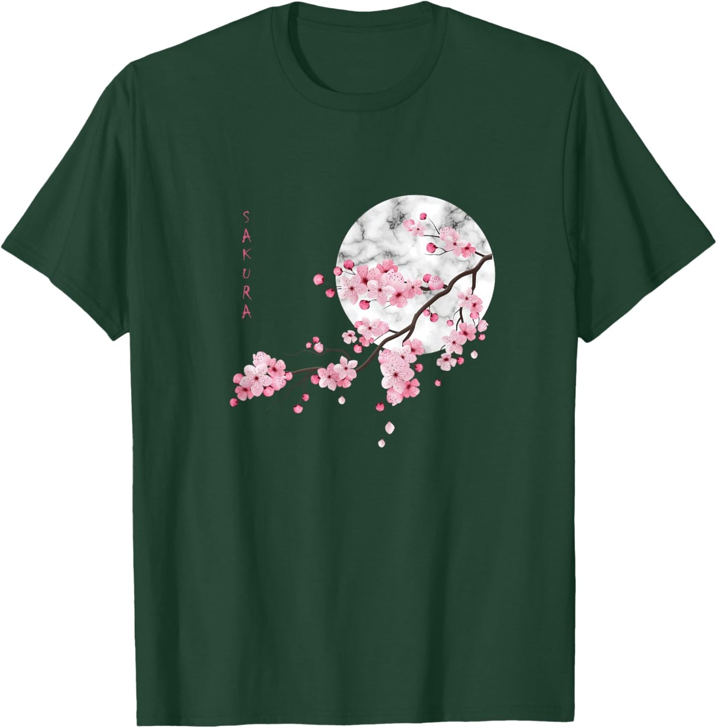 SAKURA CHERRY FLOWER JAPANS LOVE FLOWER , Black T-Shirt - T-Shirt | Forest