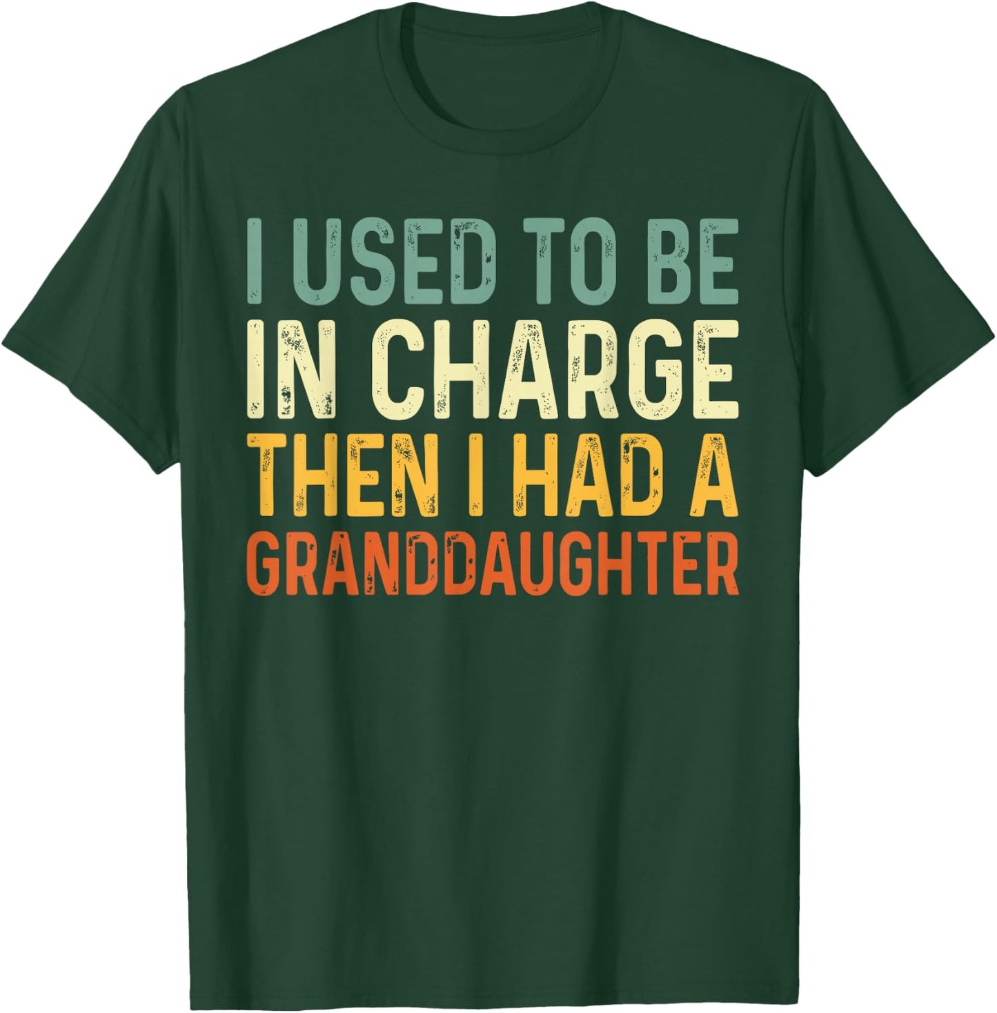 Used to Be in Charge Then Had Granddaughter Grandpa Grandma T-Shirt - T-Shirt | Forest
