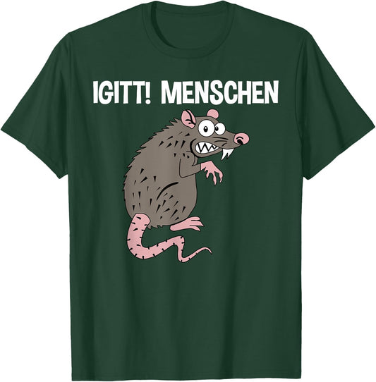 Lustiger Funartikel Büro & Alltags Spruch Satire - Igitt! People - Funny Black Small Adult Short Sleeve Classic Fit Summer Classic Cartoon T-Shirt - T-Shirt | Forest
