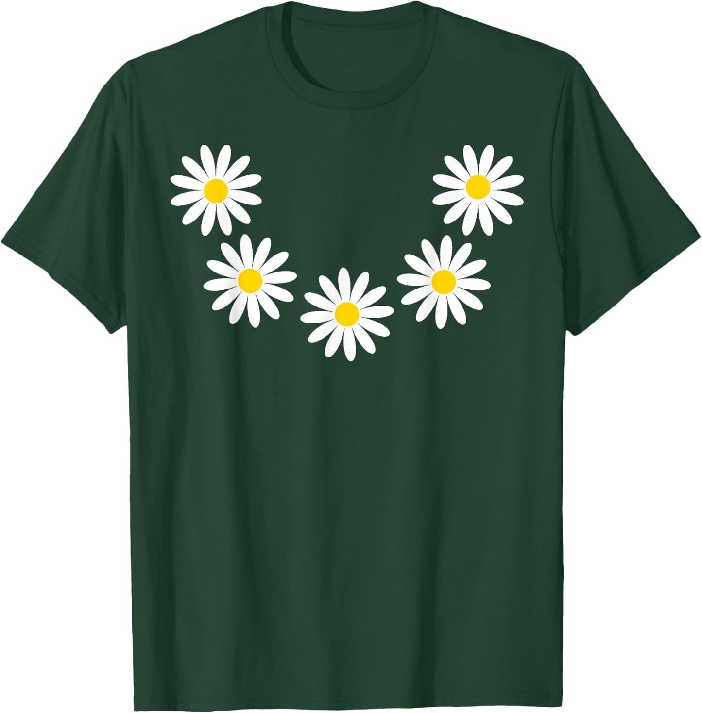 Flower Chain Daisy Flowers Fancy Dress Flower , black T-Shirt - T-Shirt | Forest