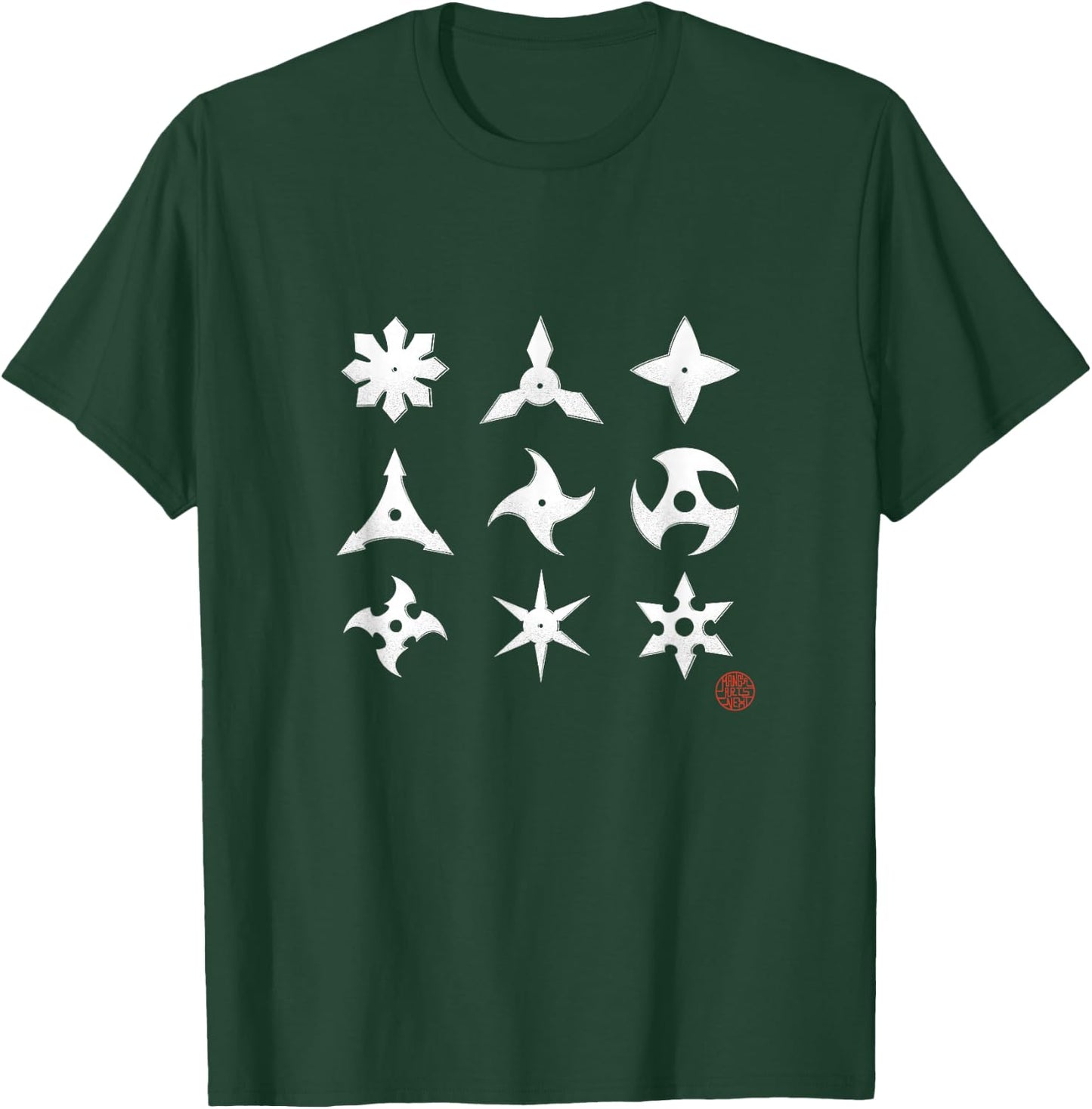 Shuriken Ninja Japan Manga Anime , Black, S T-Shirt - T-Shirt | Forest