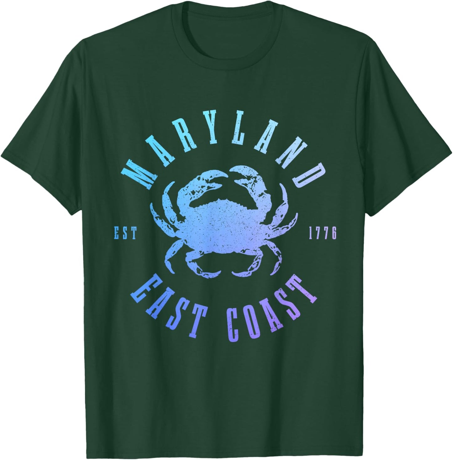 Maryland Blue Crab Crabbing East Coast Pride Vintage T-Shirt - T-Shirt | Forest