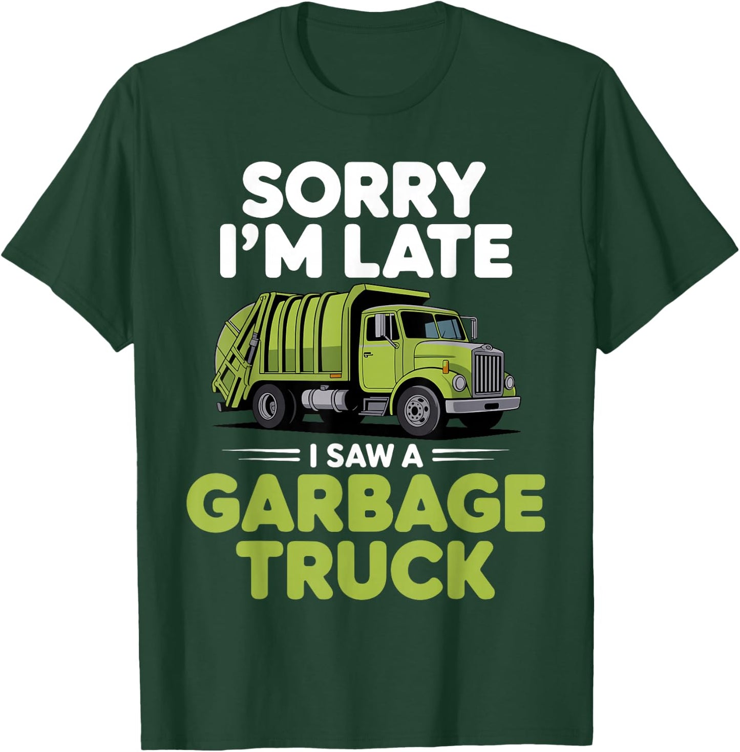 Garbage Truck Costume Women Kids Trash Garbage Man T-Shirt - T-Shirt | Forest