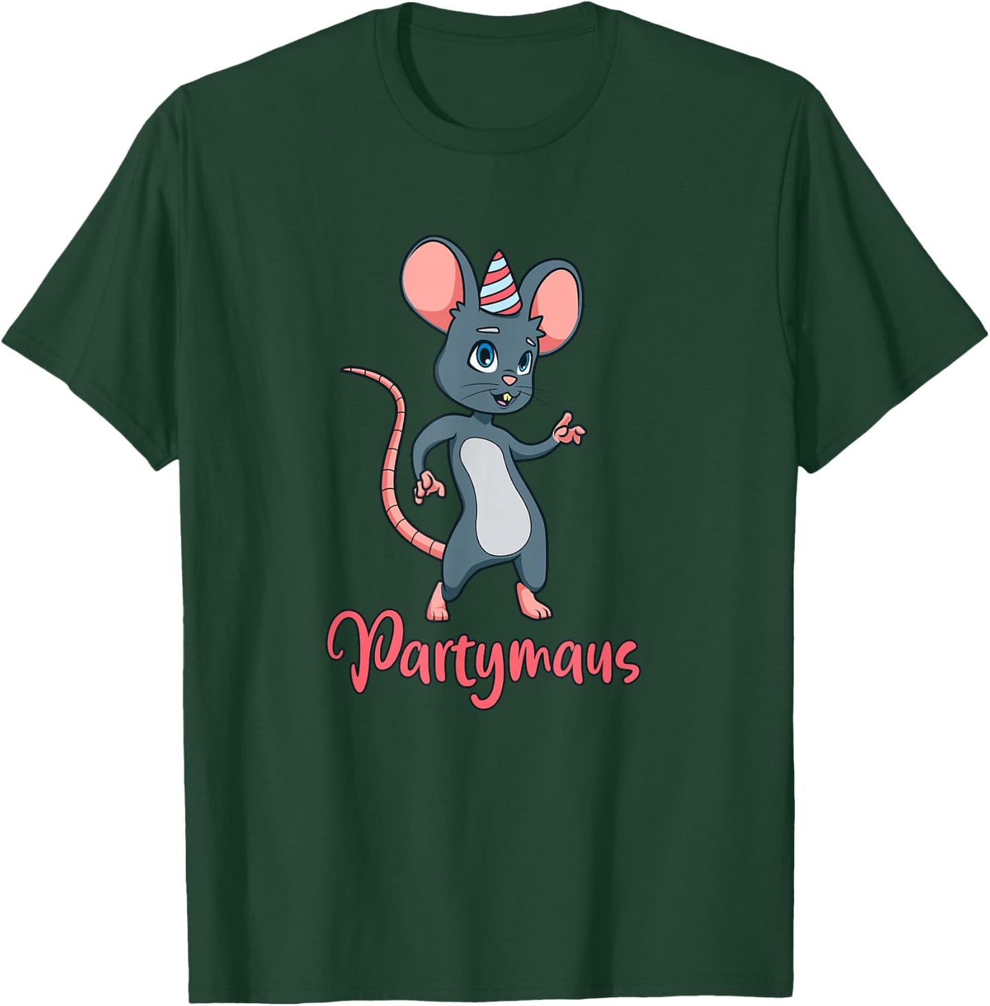 Party Mouse , black T-Shirt - T-Shirt | Forest