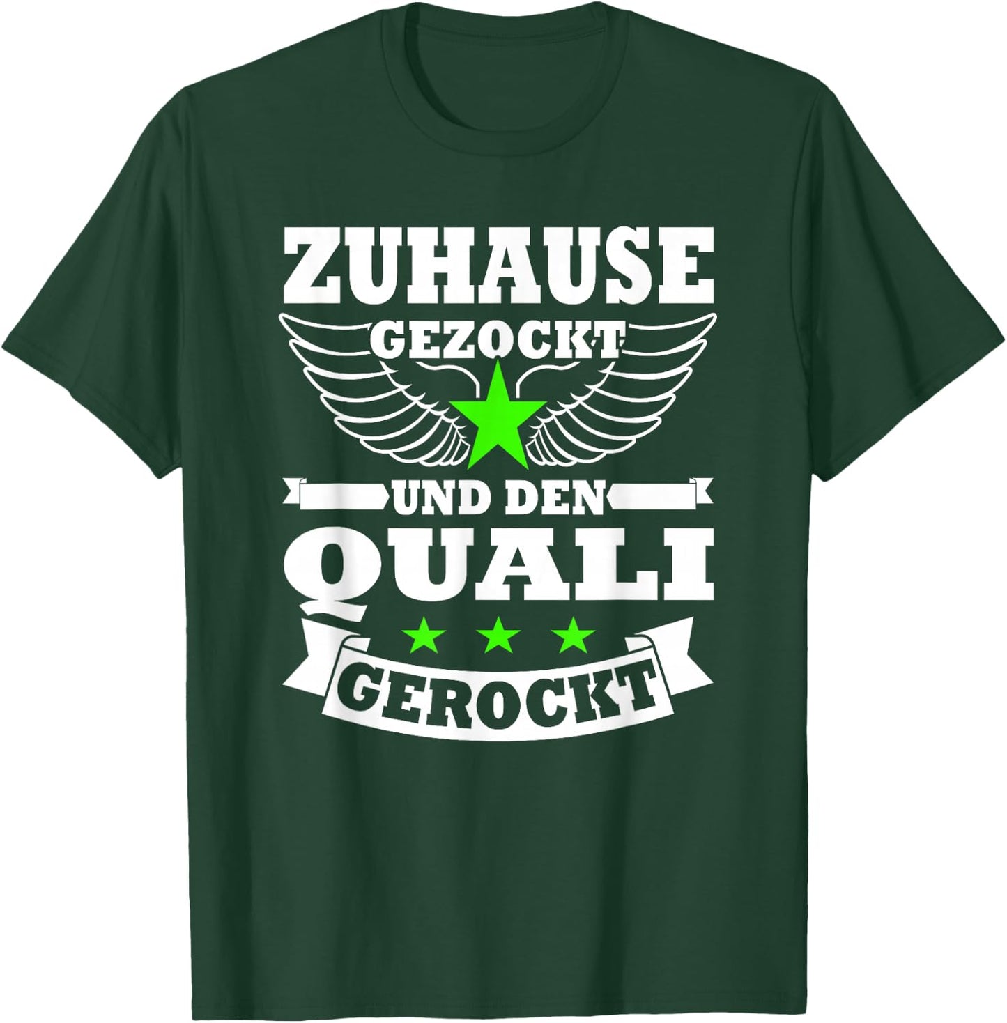 Abschlussklasse 2026 | Hauptschulabschluss Quali gerockt T-Shirt - T-Shirt | Forest