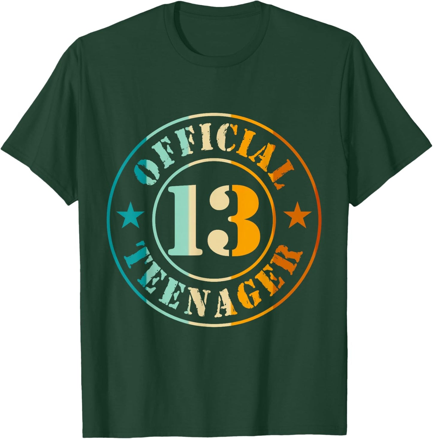 13th Birthday Official Teenager 13 Years Boy Girl , black T-Shirt - T-Shirt | Forest
