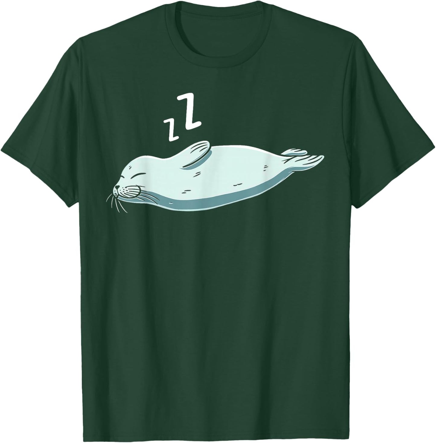 Seal Lazy Seals Pajamas Sleeping Seal T-Shirt - T-Shirt | Forest
