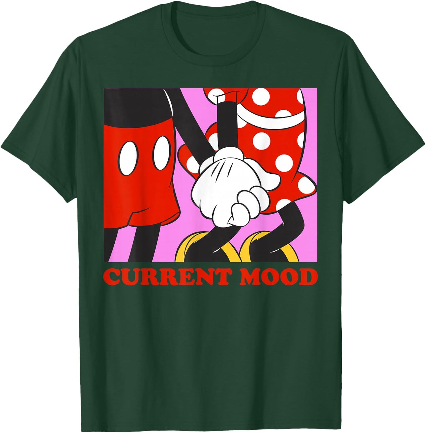 Disney Mickey and Friends Mickey & Minnie Current Mood Small T-Shirt - T-Shirt | Forest