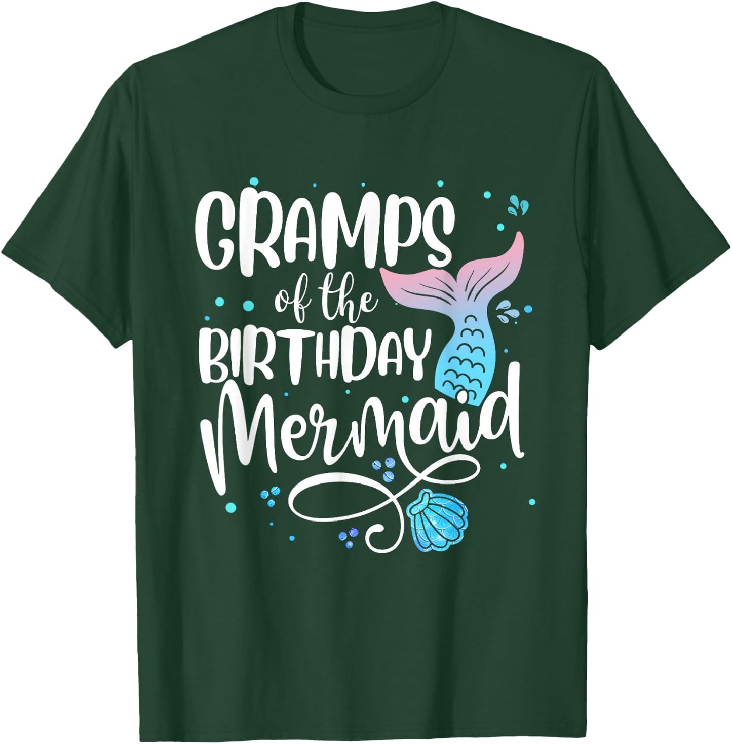 Gramps Of The Birthday Mermaid Family Matching Party Squad T-Shirt - T-Shirt | Forest