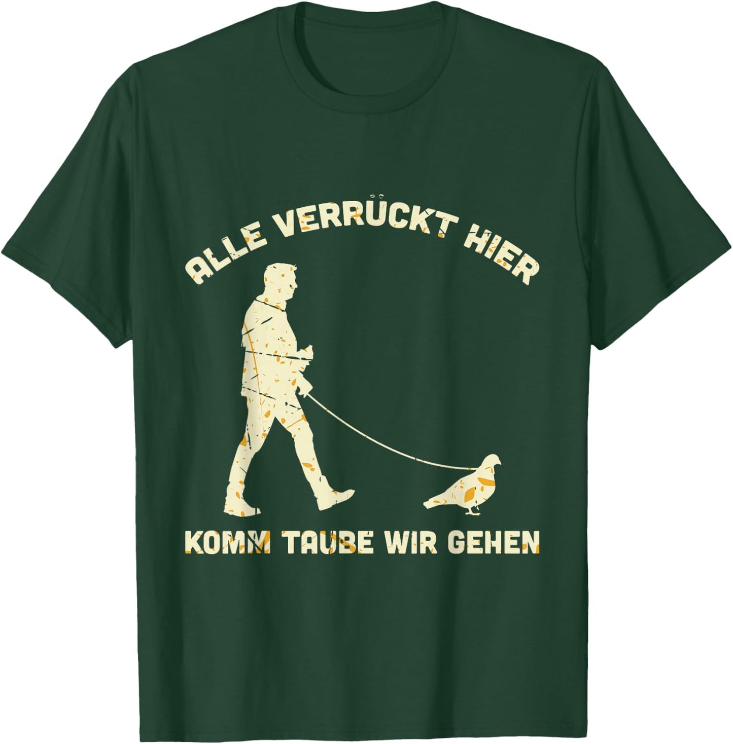 Men's "Alle Verrück, Hier Komm Taupe Wir Gehen" [German Language], black T-Shirt - T-Shirt | Forest