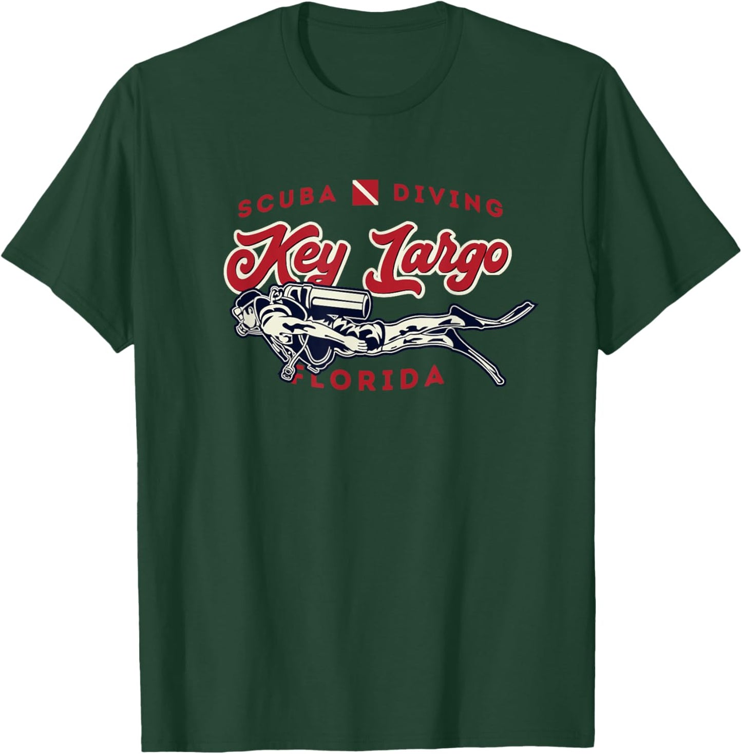 Key Largo, Florida Scuba Diver Shirt T-Shirt - T-Shirt | Forest