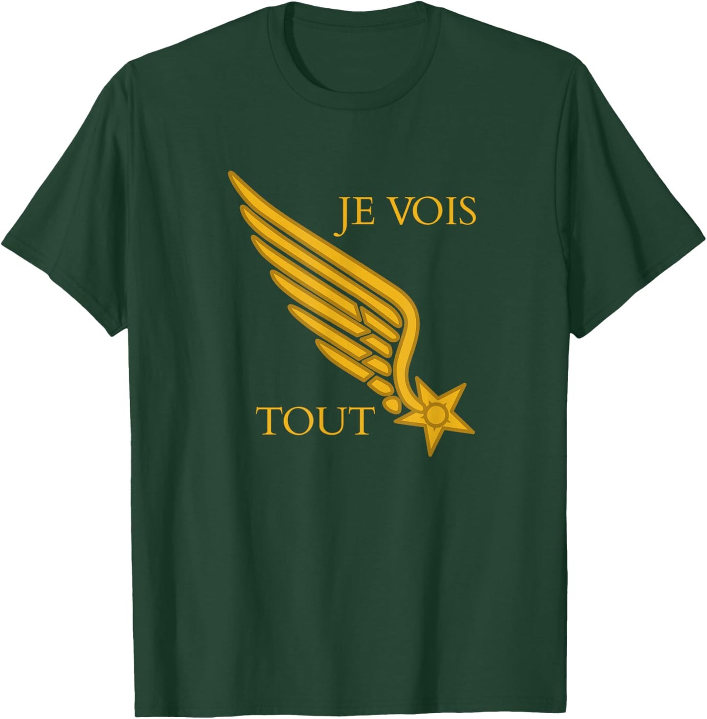Lafayette Escadrille Pilot's Collar Insignia WW1 T-Shirt - T-Shirt | Forest