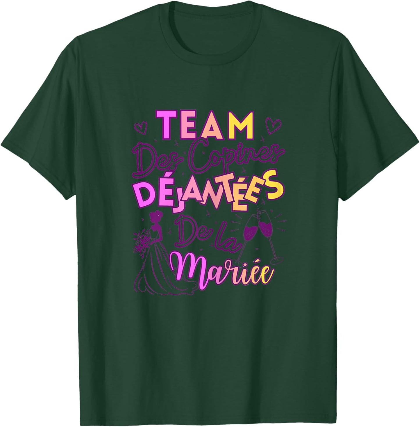 Women's Team Crazy Girlfriends of the Bride EVJF , white T-Shirt - T-Shirt | Forest