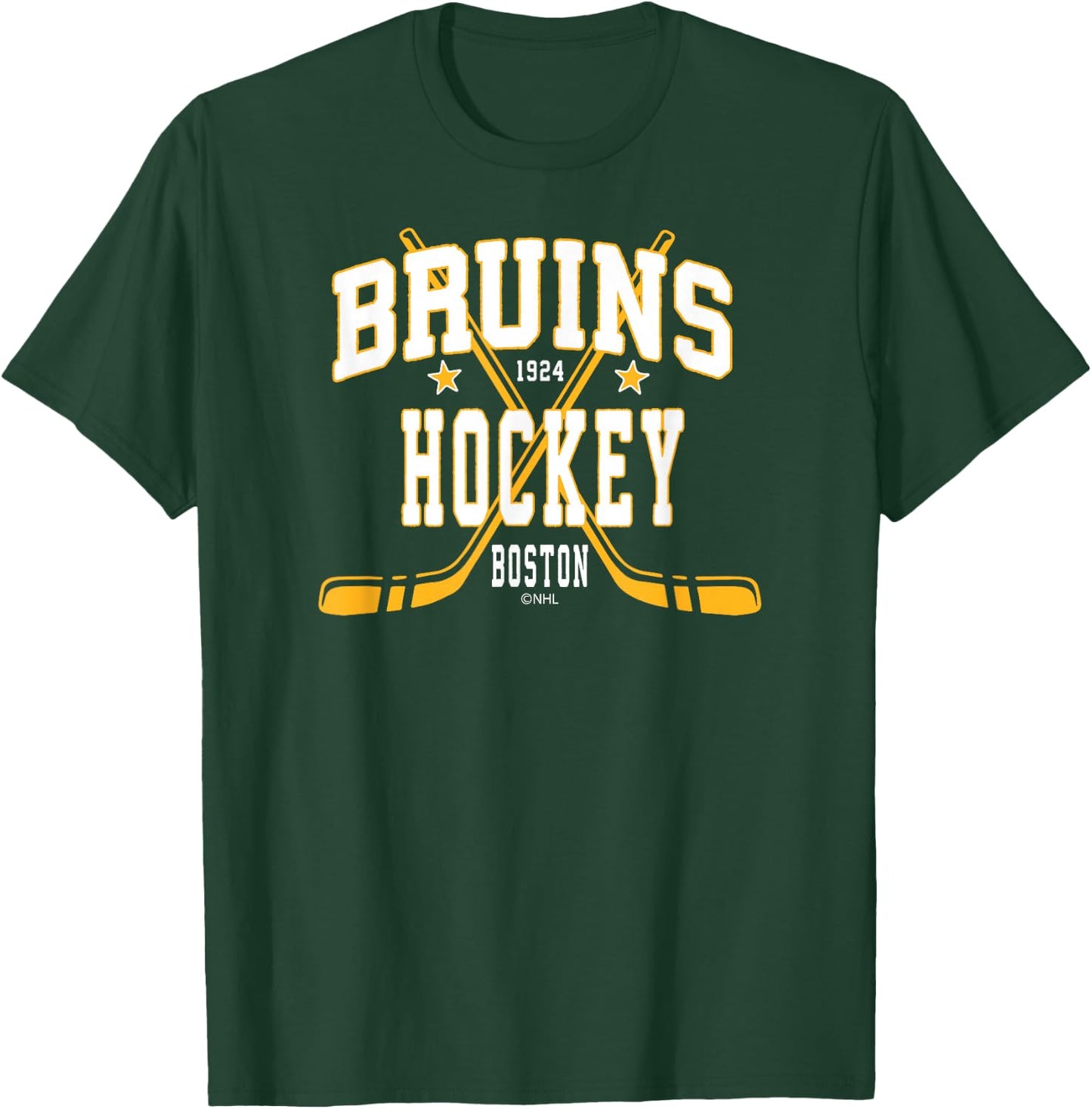 Boston Bruins Stars Black Officially Licensed T-Shirt - T-Shirt | Forest