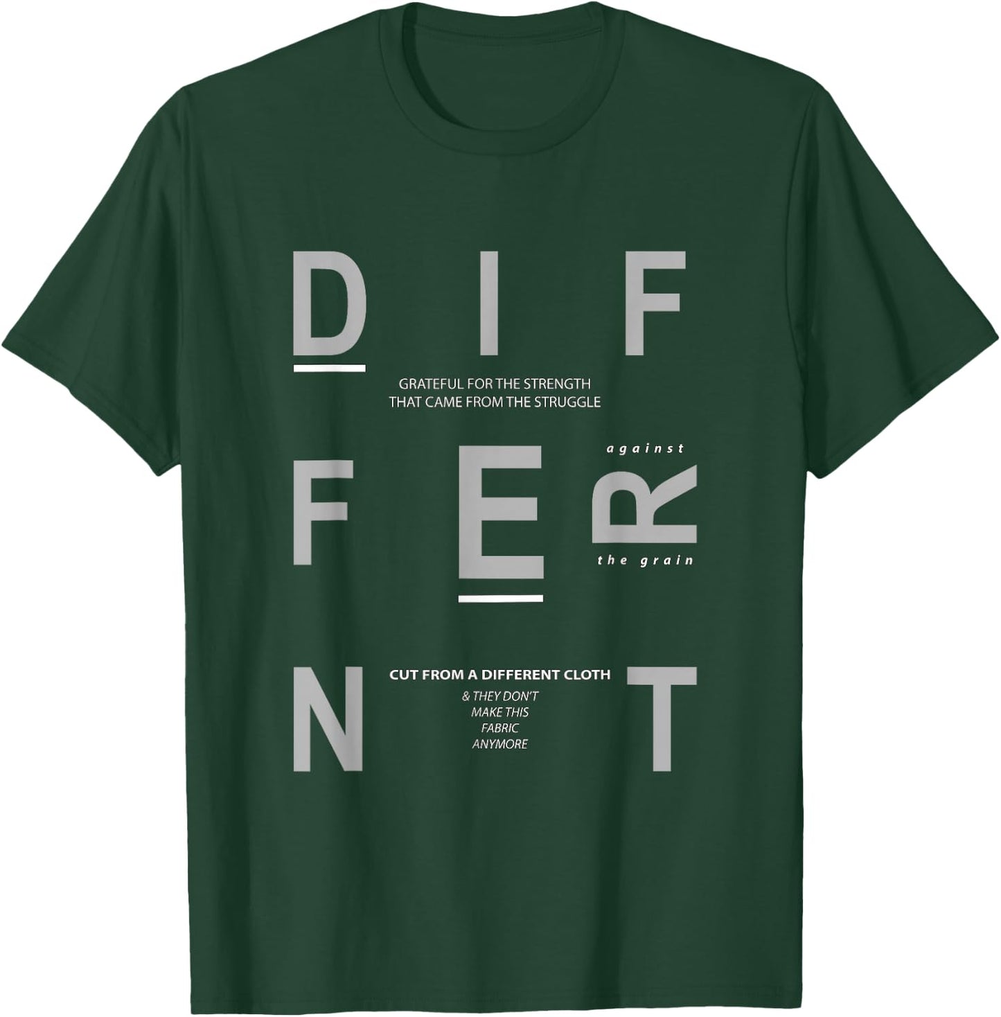Grey Different Monochrome Color Graphic T-Shirt - T-Shirt | Forest