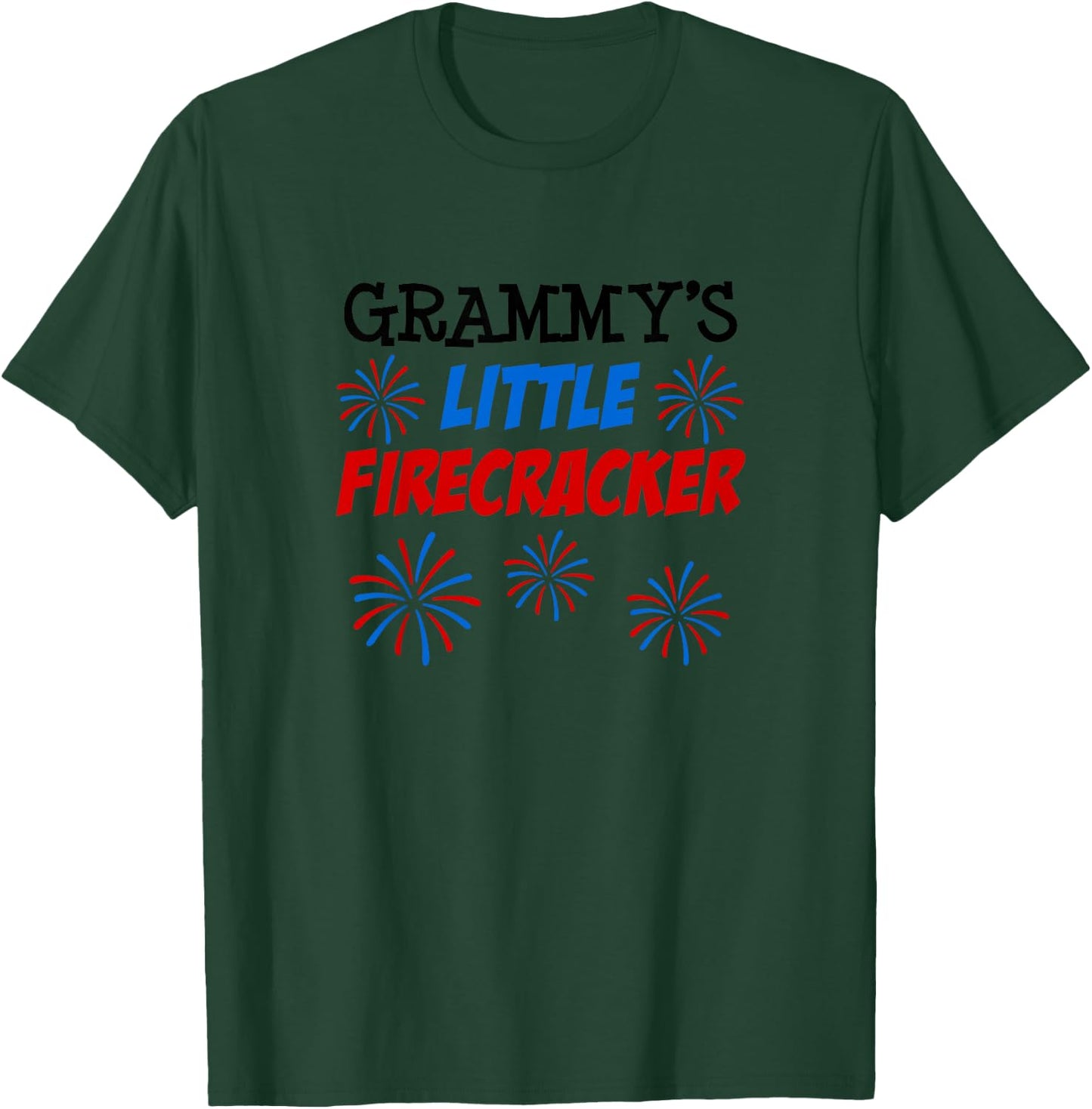 Grammy's Little Firecracker Cute Cartoon Grandchild T-Shirt - T-Shirt | Forest