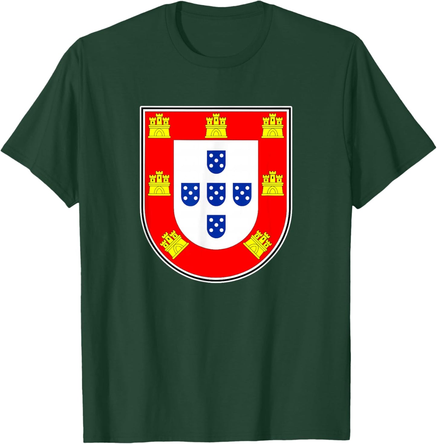 Portugal Quinas - Portuguese Flag Retro T-Shirt - T-Shirt | Forest