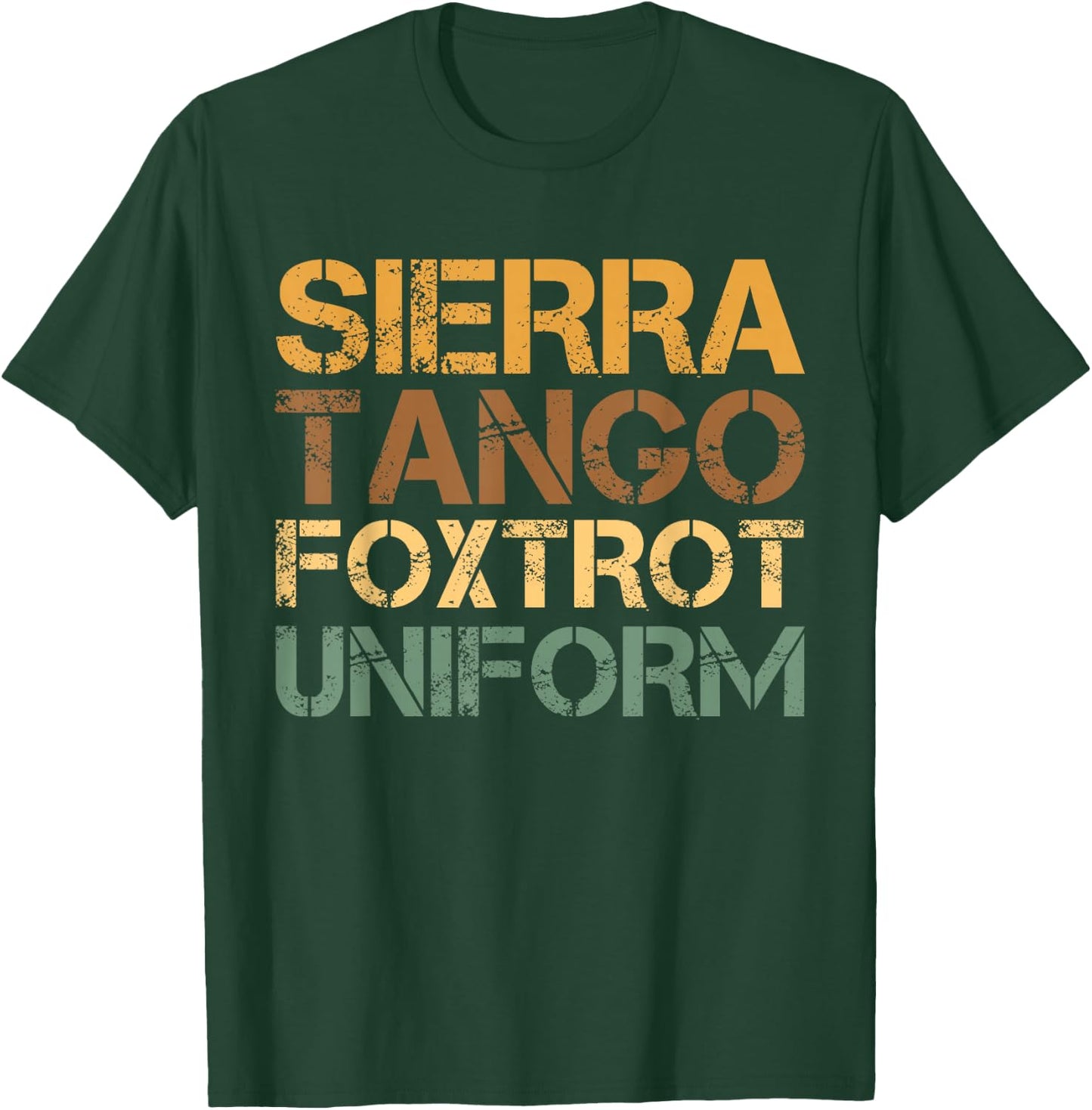 STFU Sierra Tango Foxtrot Uniform Military Phonetic Humor T-Shirt - T-Shirt | Forest