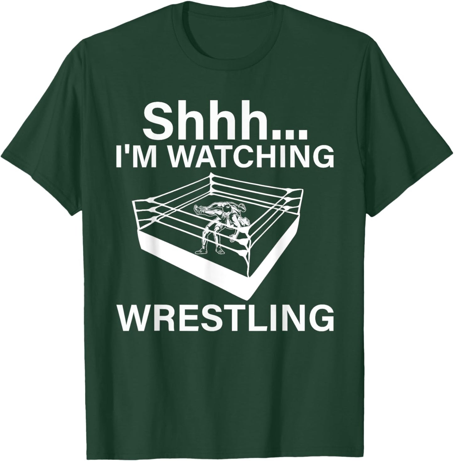 Shhh I'm Watching Wrestling Wrestling Art Boys Kids T-Shirt - T-Shirt | Forest