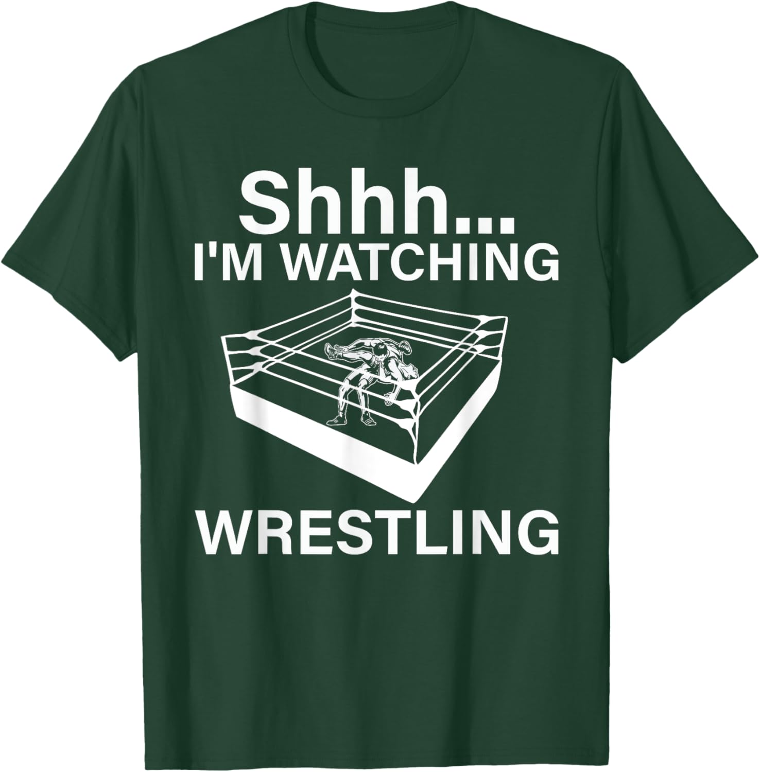 Shhh I'm Watching Wrestling Wrestling Art Boys Kids T-Shirt - T-Shirt | Forest