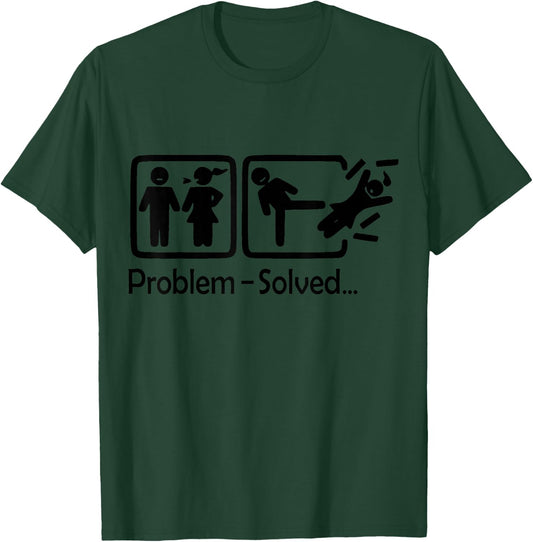Divorce Problem Solved Funny Ex-Wife , grey, S T-Shirt - T-Shirt | Forest
